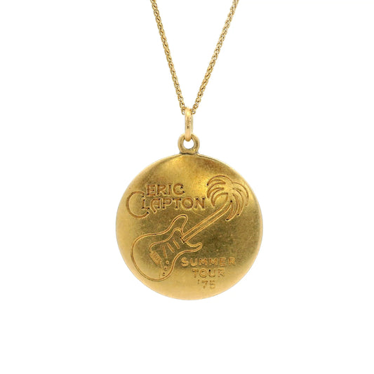 Cartier Yellow Gold Eric Clapton Disk Pendant