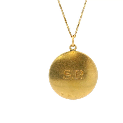 Cartier Yellow Gold Eric Clapton Disk Pendant