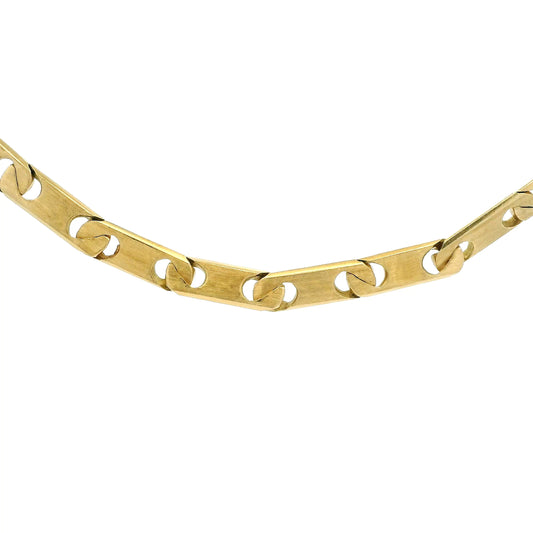Buccellati Yellow Gold Satin Finish Long Chain Necklace