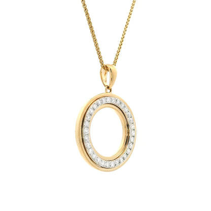 0.48ct Round Diamond Circular Pendant