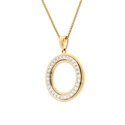 0.48ct Round Diamond Circular Pendant