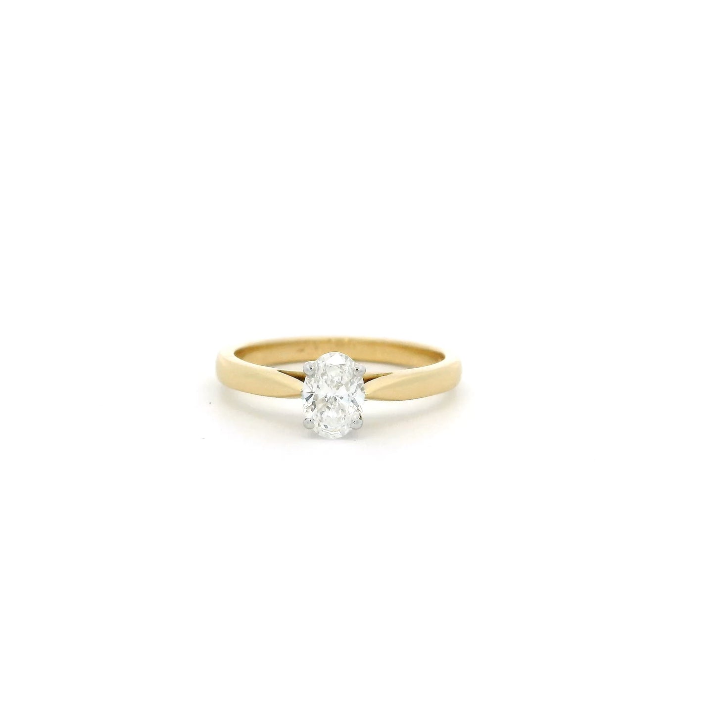 0.72 Certified Oval Diamond Solitaire Ring