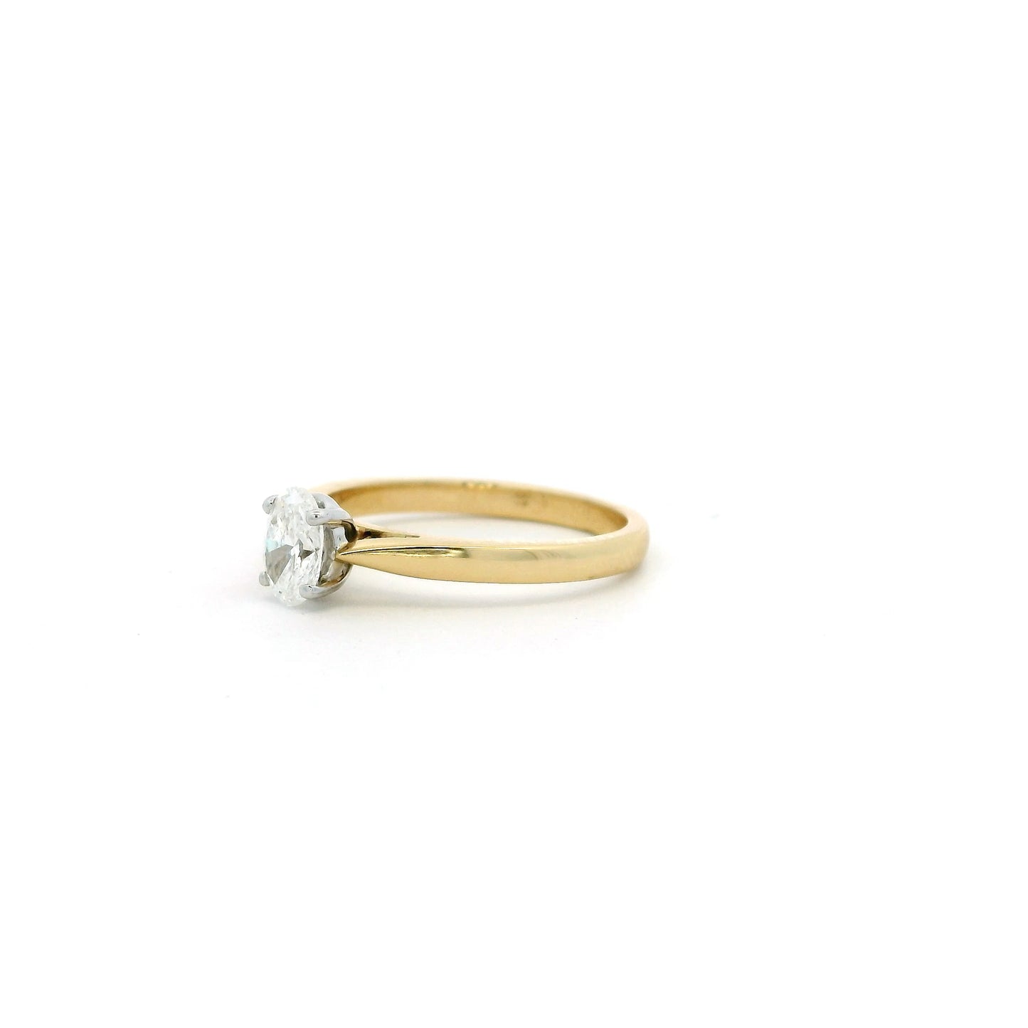 0.72 Certified Oval Diamond Solitaire Ring