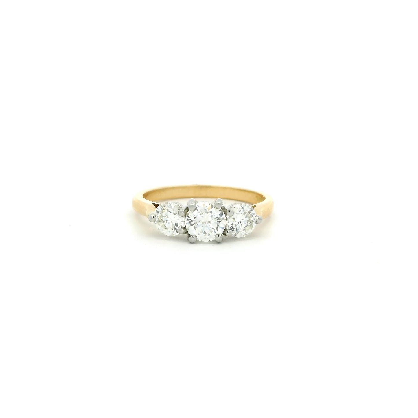 1.26ct Round Diamond Three Stone Ring