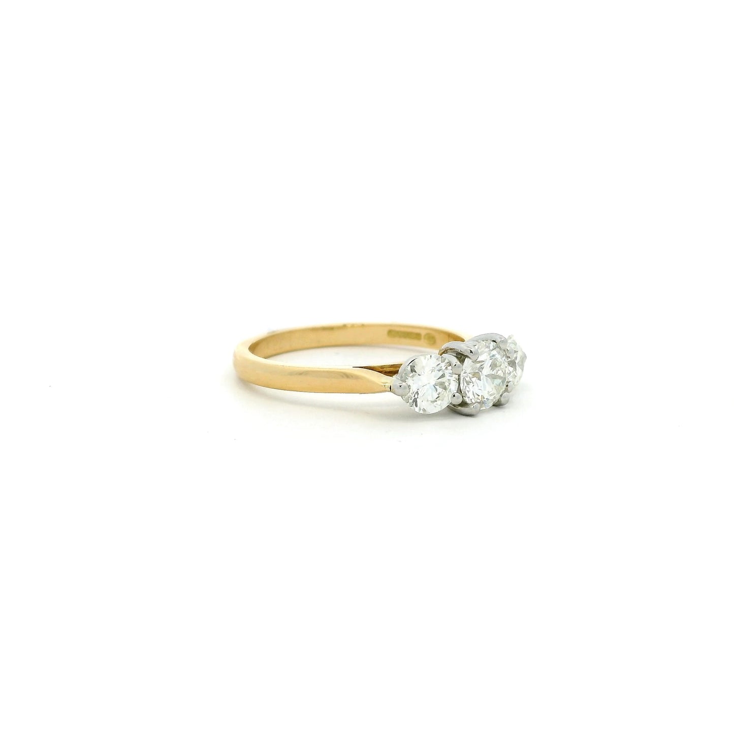 1.26ct Round Diamond Three Stone Ring