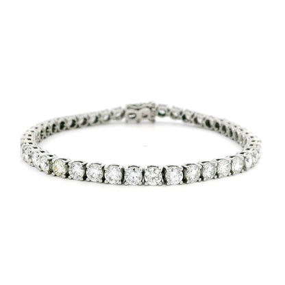 Round Diamond Line Bracelet
