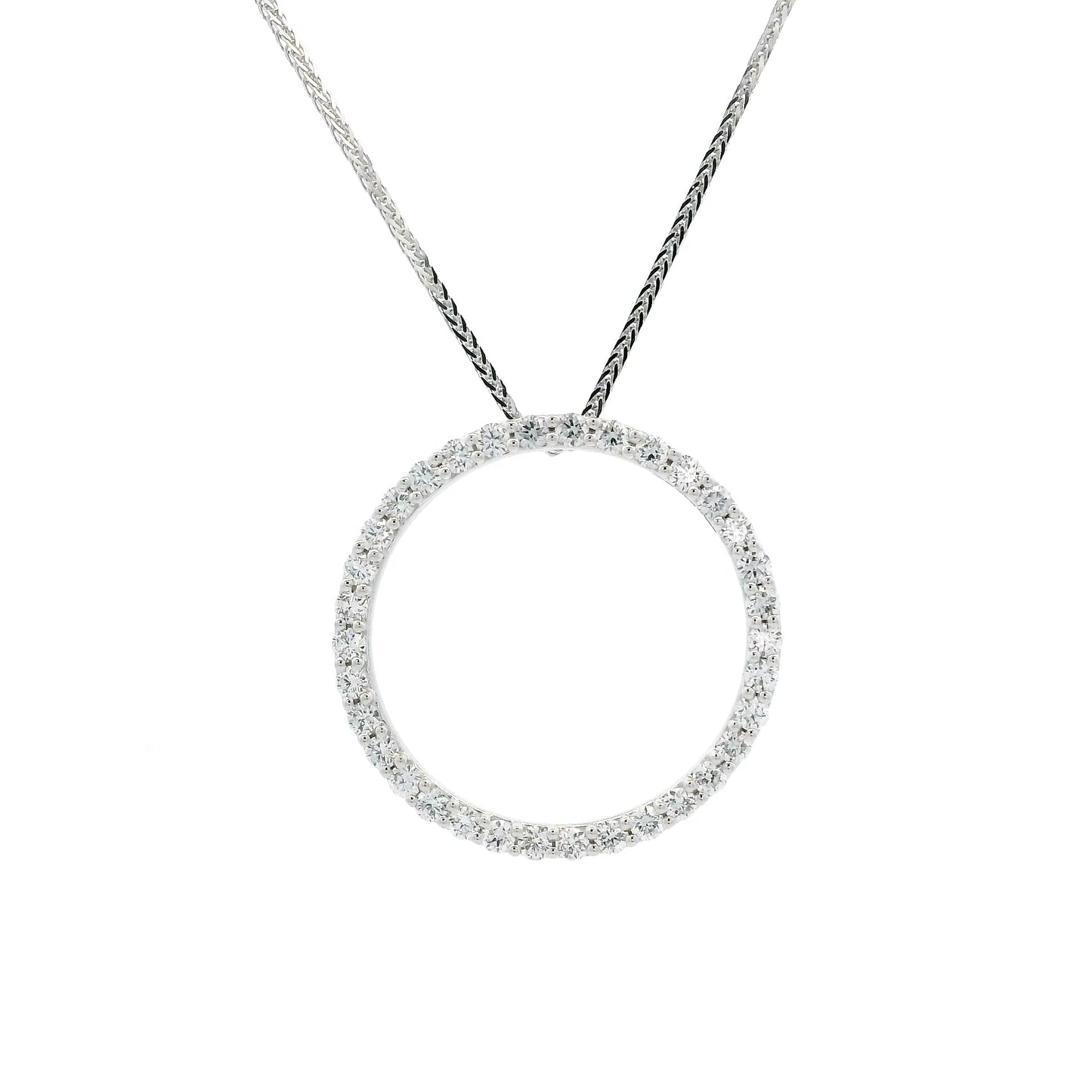 0.75ct Round Diamond Circle Pendant
