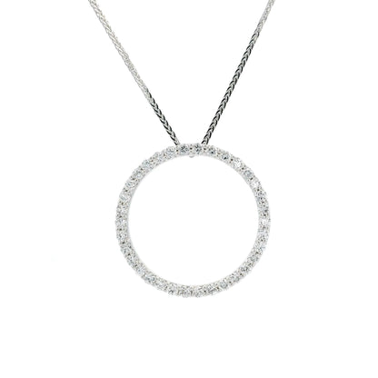 0.75ct Round Diamond Circle Pendant