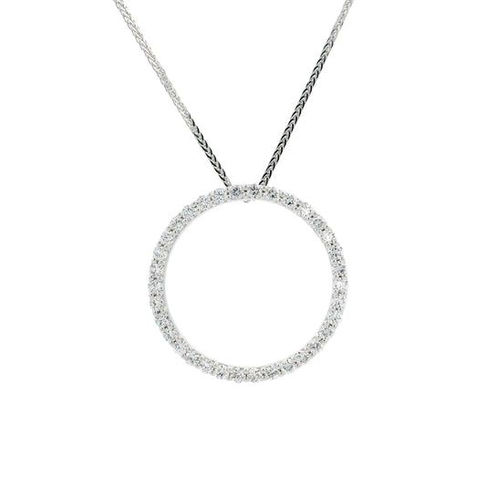 0.75ct Round Diamond Circle Pendant