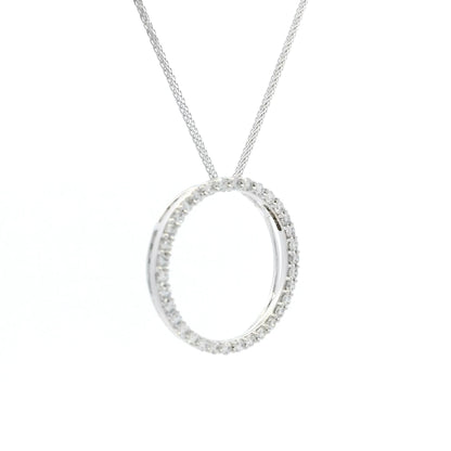 0.75ct Round Diamond Circle Pendant