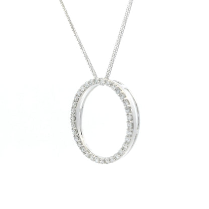 0.75ct Round Diamond Circle Pendant