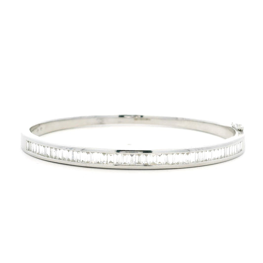 1.43ct Baguette Cut Diamond Hinged Bangle