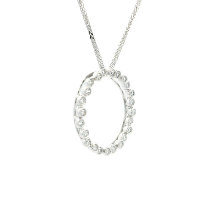 0.34ct Round Diamond Circle Pendant