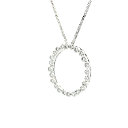 0.34ct Round Diamond Circle Pendant