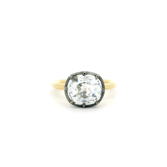 3.27ct Old Cushion Cut Solitaire Ring