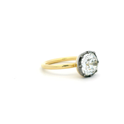 3.27ct Old Cushion Cut Solitaire Ring