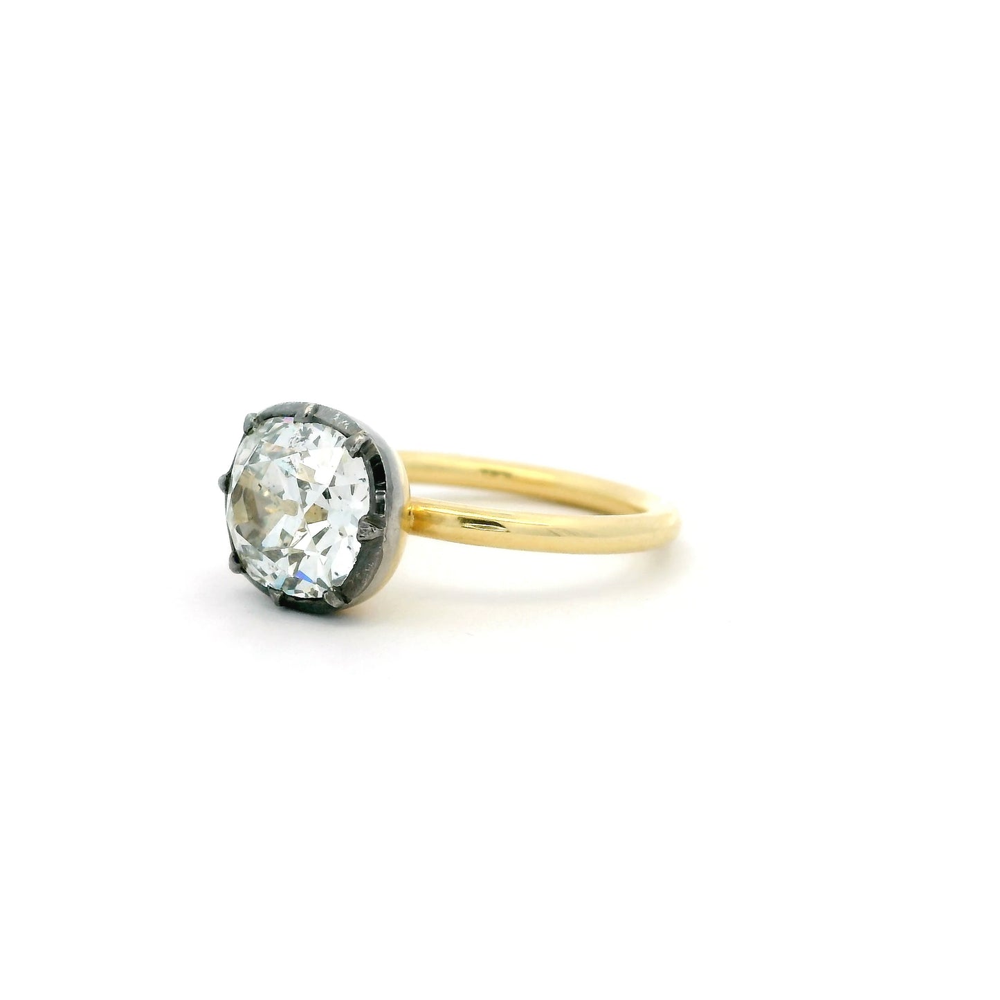 3.27ct Old Cushion Cut Solitaire Ring