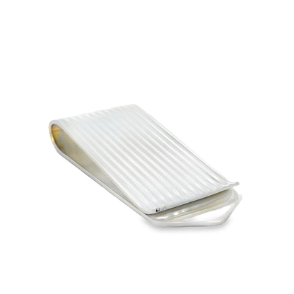 Silver Line Engraved pointed Money Clip