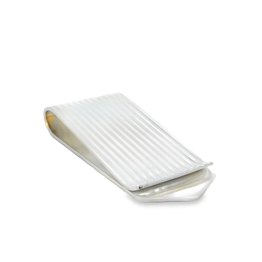 Silver Line Engraved pointed Money Clip