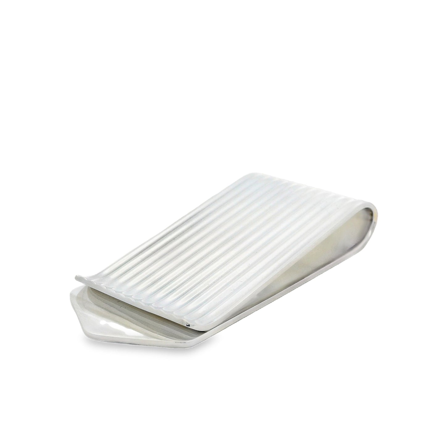 Silver Line Engraved pointed Money Clip