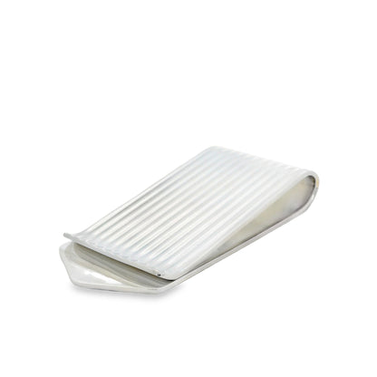 Silver Line Engraved pointed Money Clip