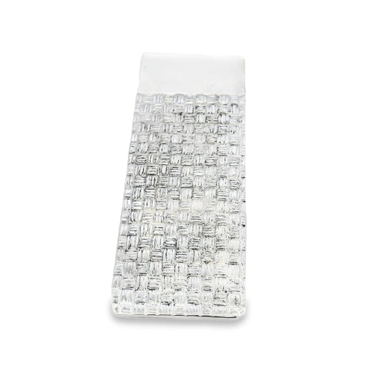 Silver Quilt Engraved Money Clip