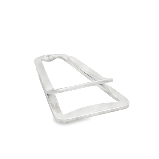 Silver Twisted Graduated Rectangular Money Clip