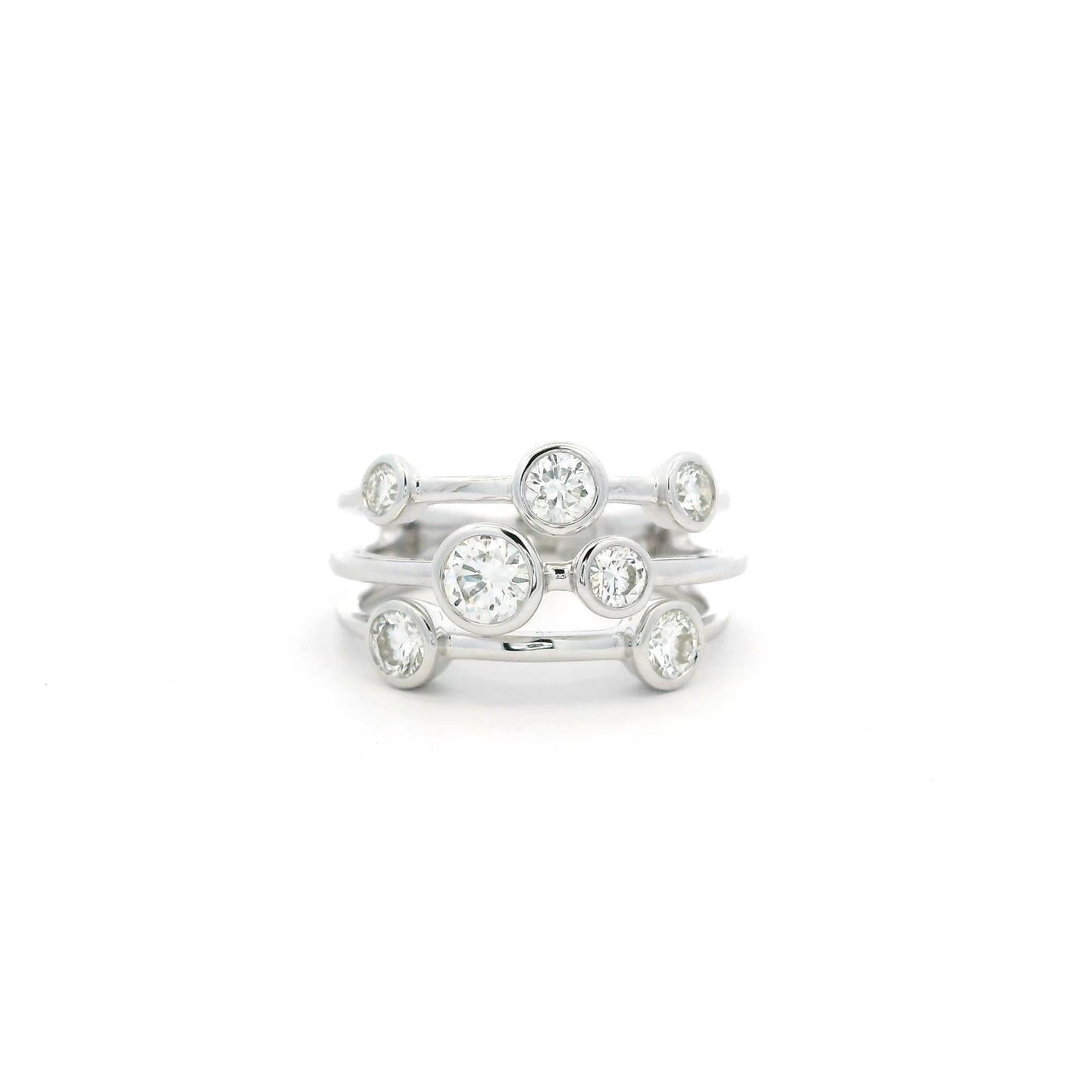 0.99ct Round Diamond Bubble Ring