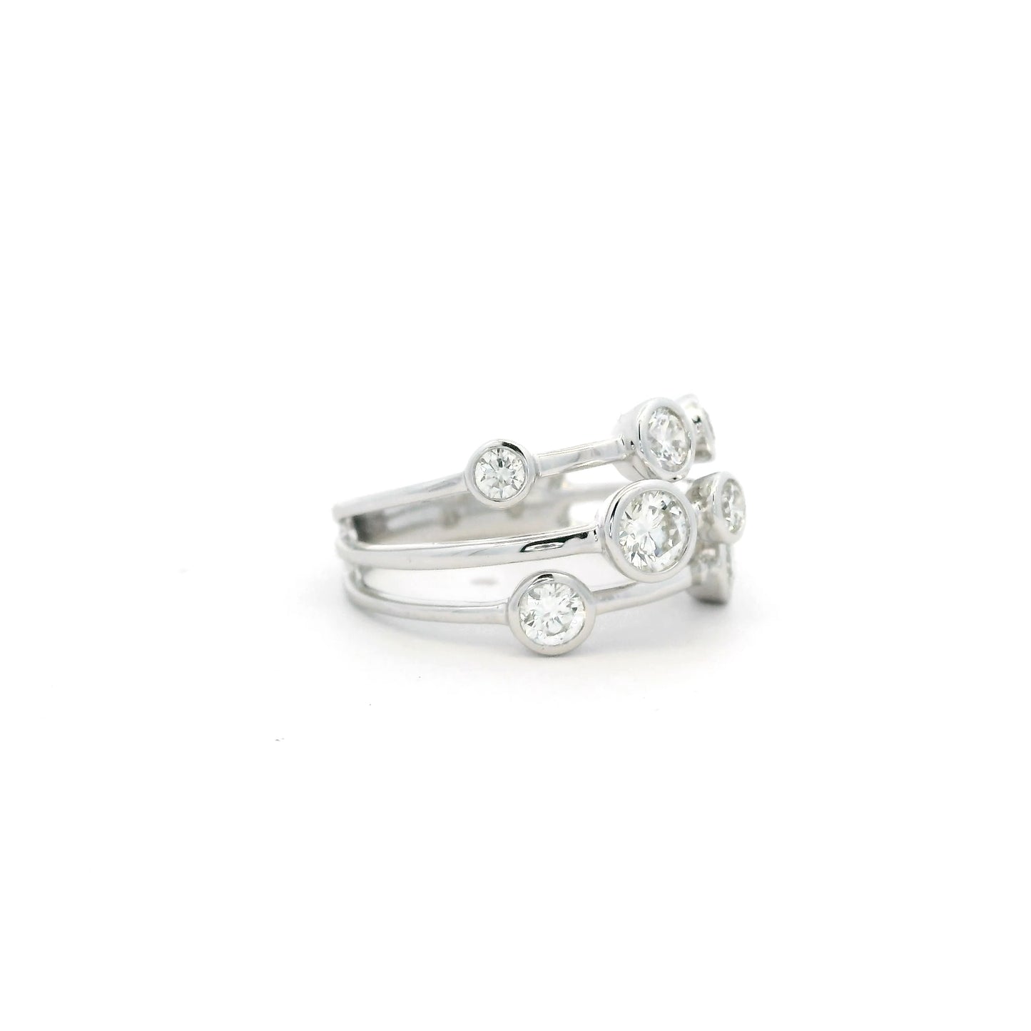0.99ct Round Diamond Bubble Ring