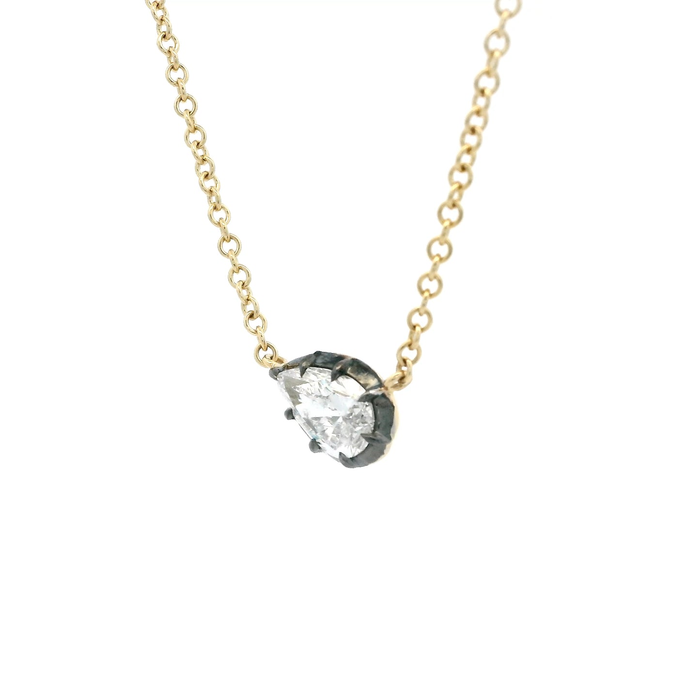 1.00ct Pear Cut Diamond Solitaire Pendant