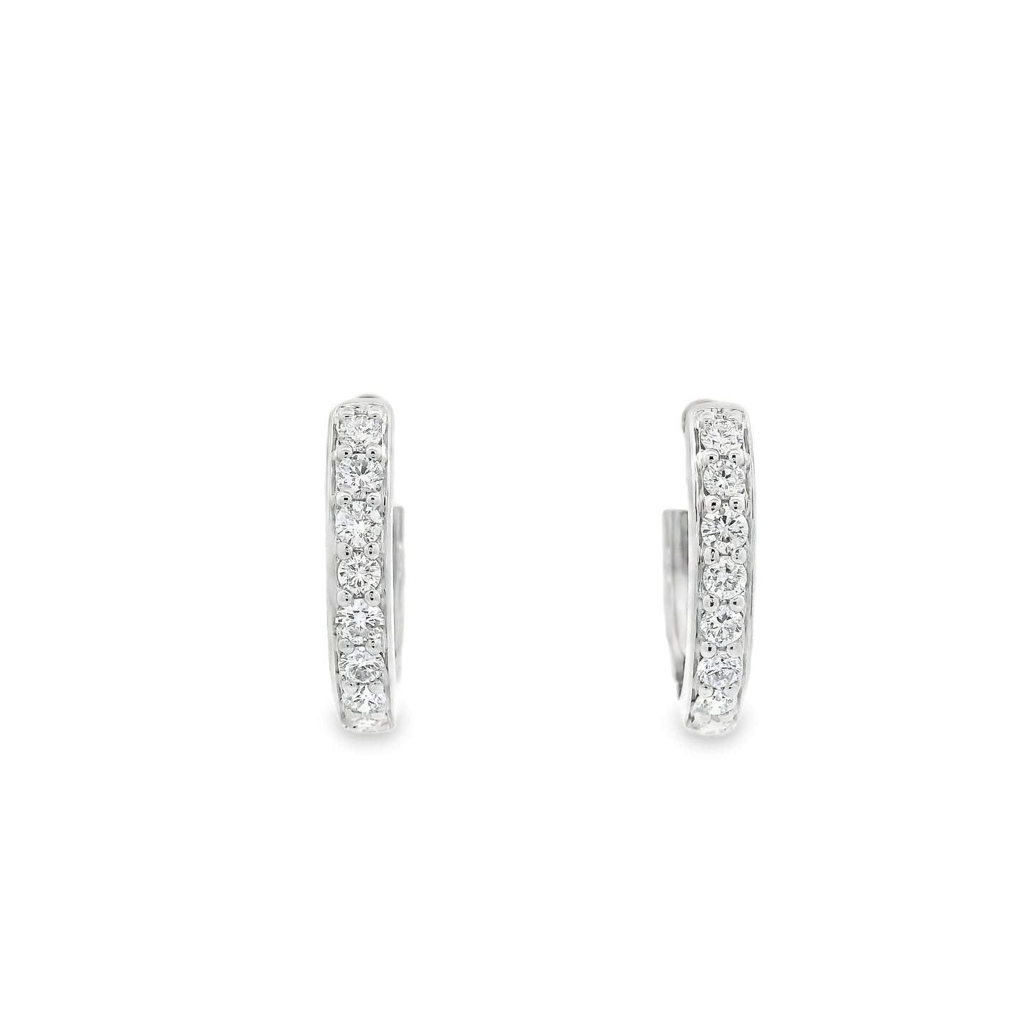 0.48ct Round Diamond Hoop Earrings