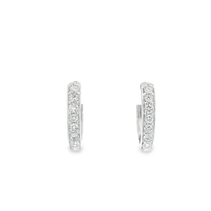 0.48ct Round Diamond Hoop Earrings