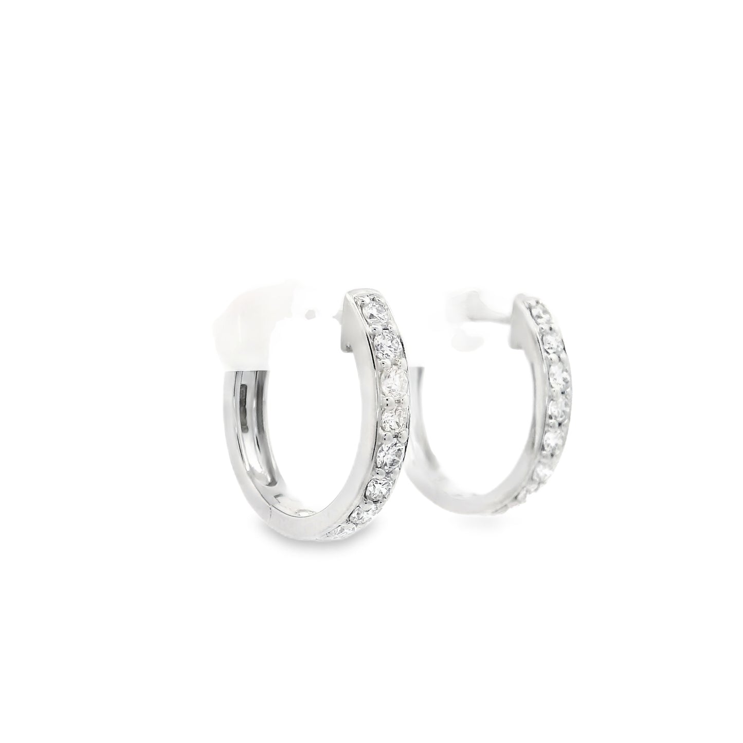 0.48ct Round Diamond Hoop Earrings