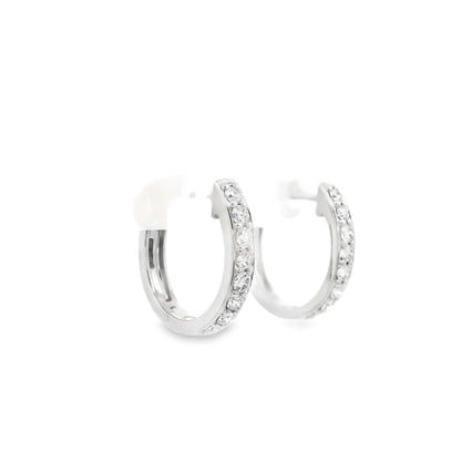 0.48ct Round Diamond Hoop Earrings