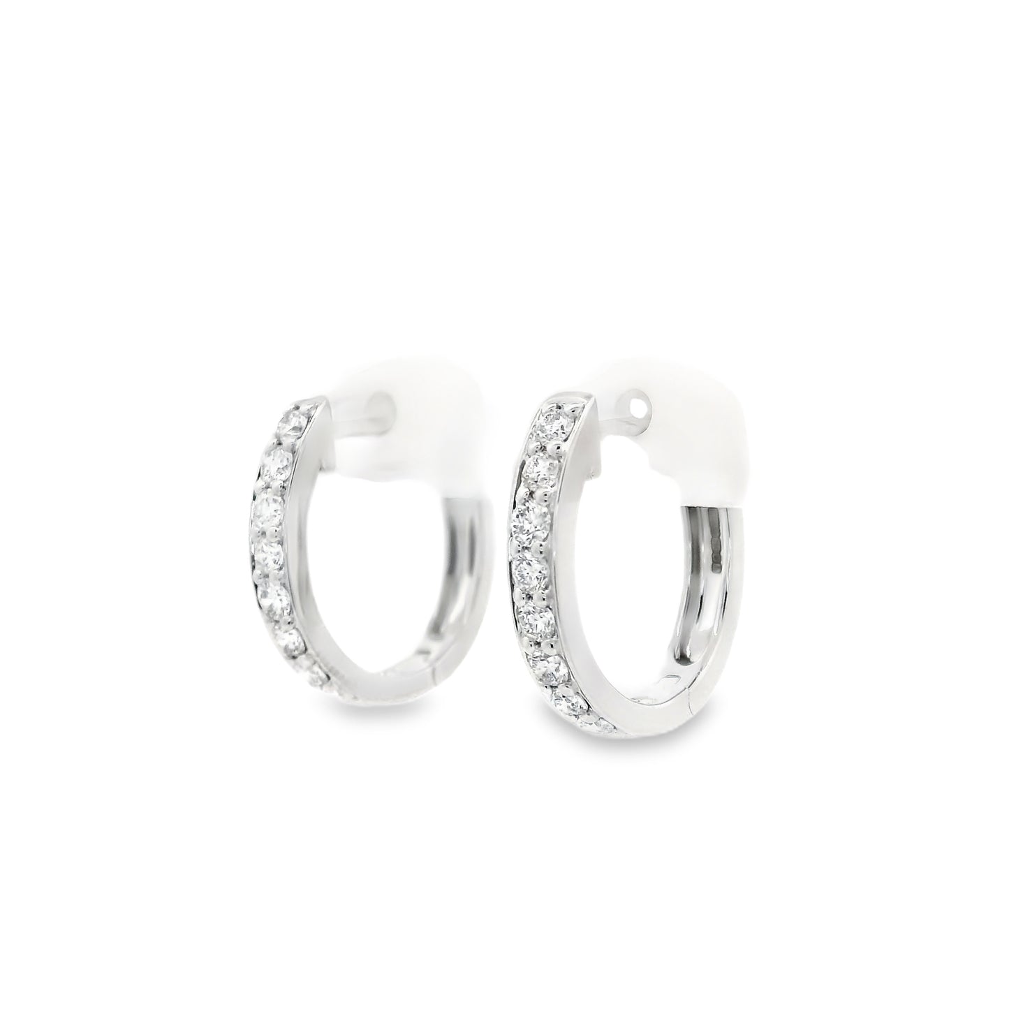 0.48ct Round Diamond Hoop Earrings