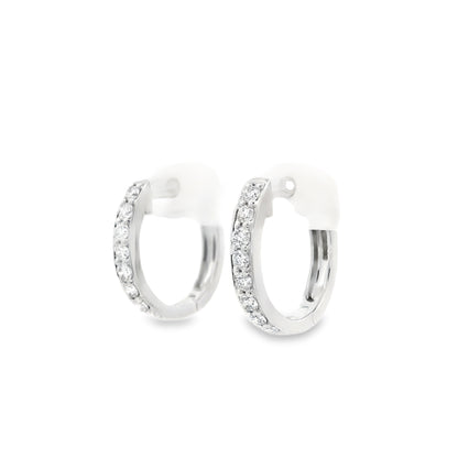 0.48ct Round Diamond Hoop Earrings