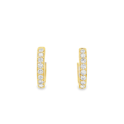 0.48ct Round Diamond Hoop Earrings