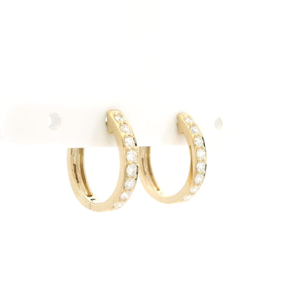 0.48ct Round Diamond Hoop Earrings