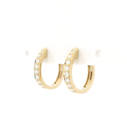 0.48ct Round Diamond Hoop Earrings