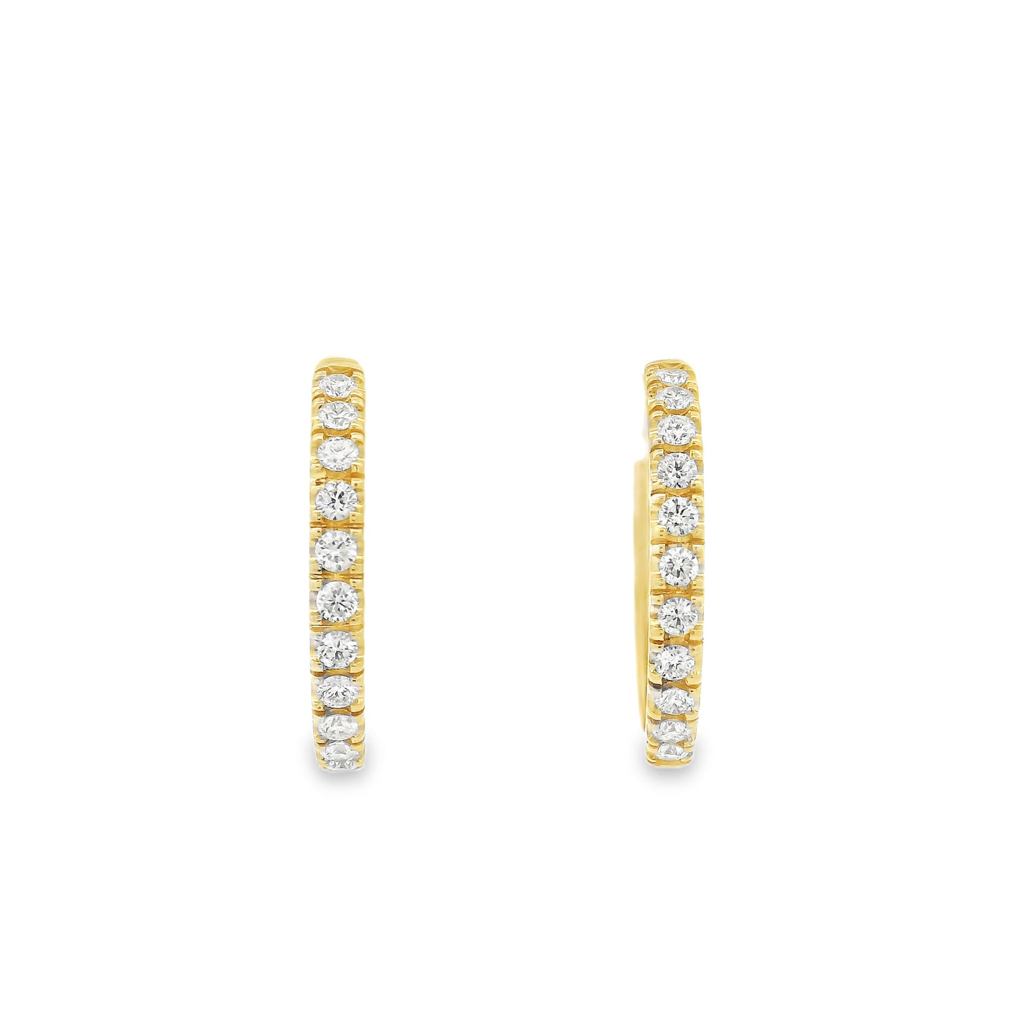 0.45ct Round Diamond Set Hoop Earrings