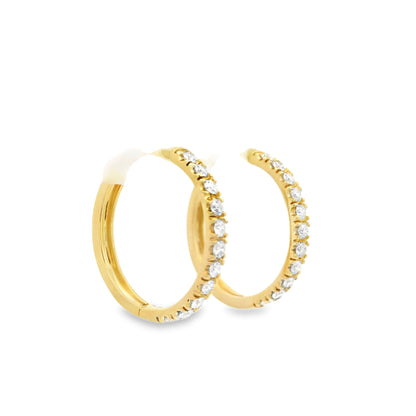0.45ct Round Diamond Set Hoop Earrings