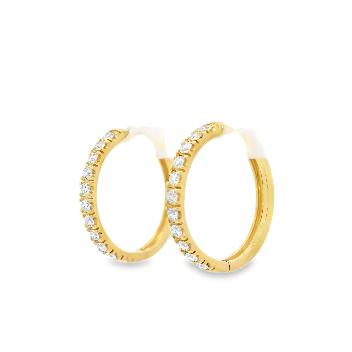 0.45ct Round Diamond Set Hoop Earrings