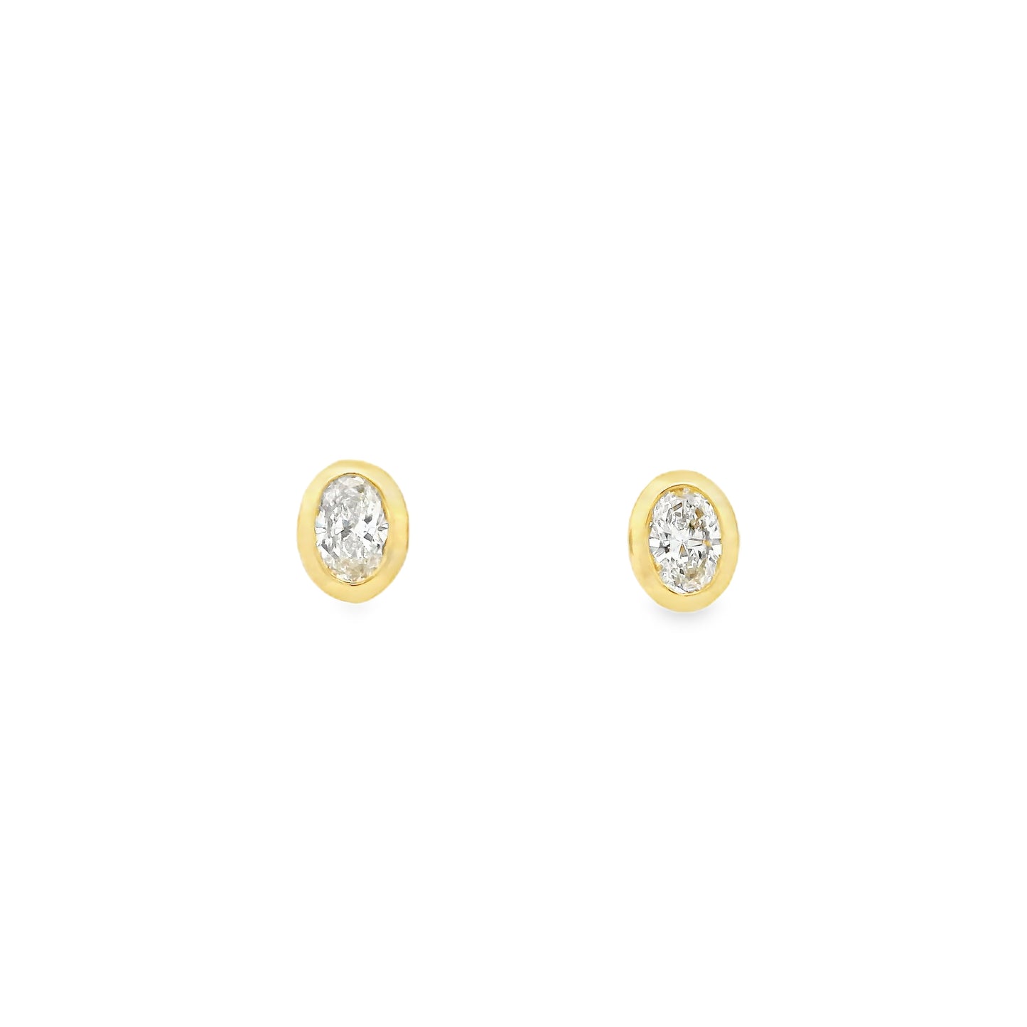 0.53ct Oval Diamond Solitaire Stud Earrings