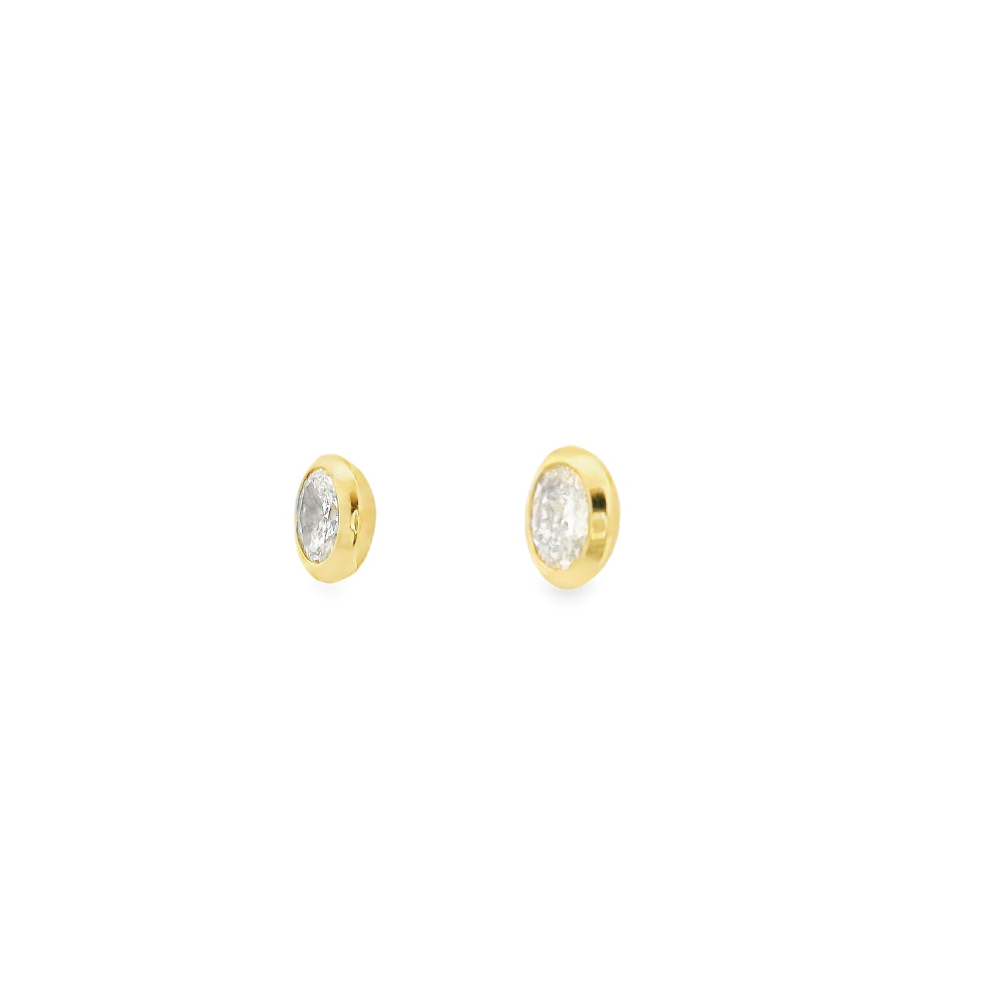 0.53ct Oval Diamond Solitaire Stud Earrings