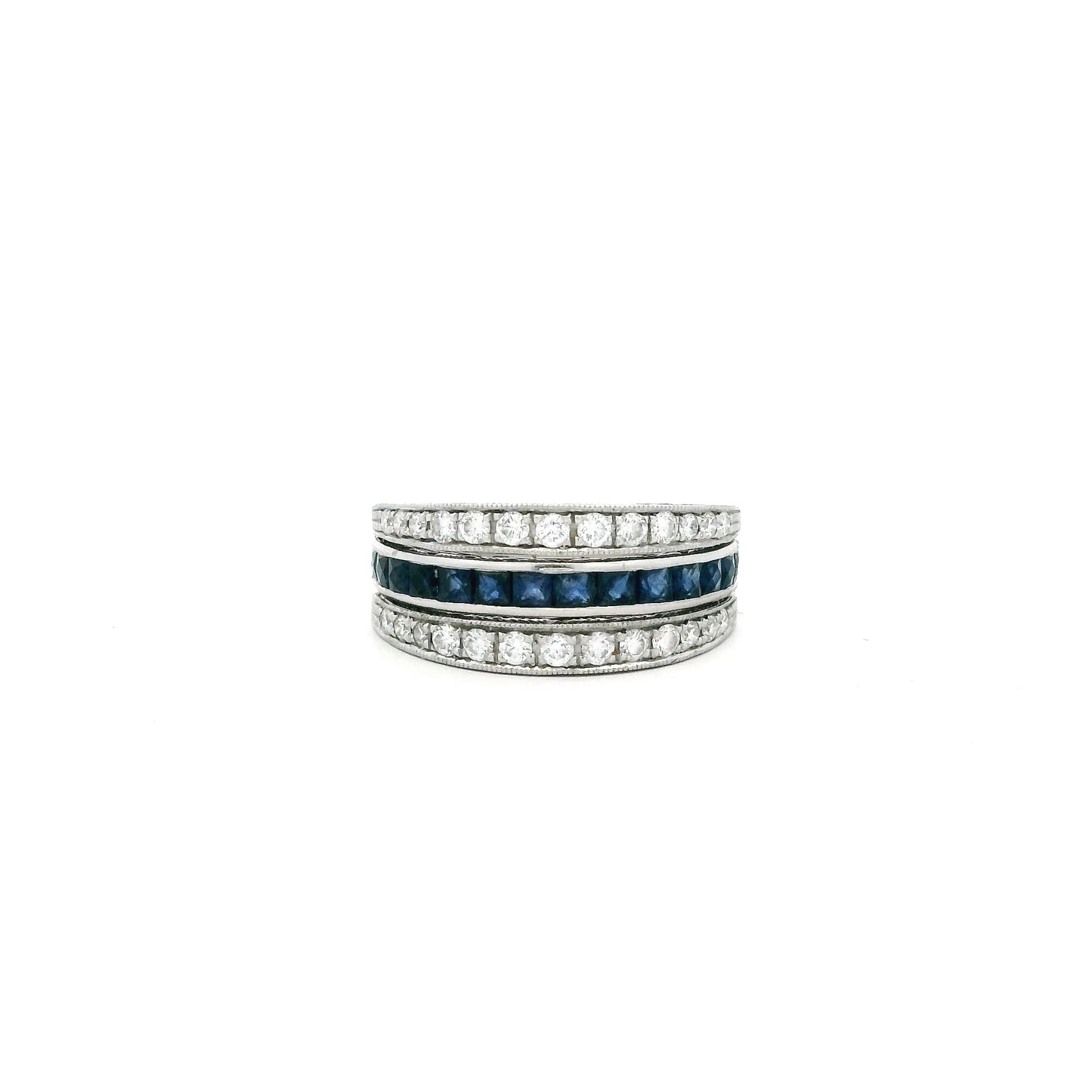 Sapphire And Diamond Night And Day Eternity Ring