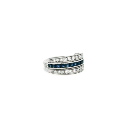 Sapphire And Diamond Night And Day Eternity Ring