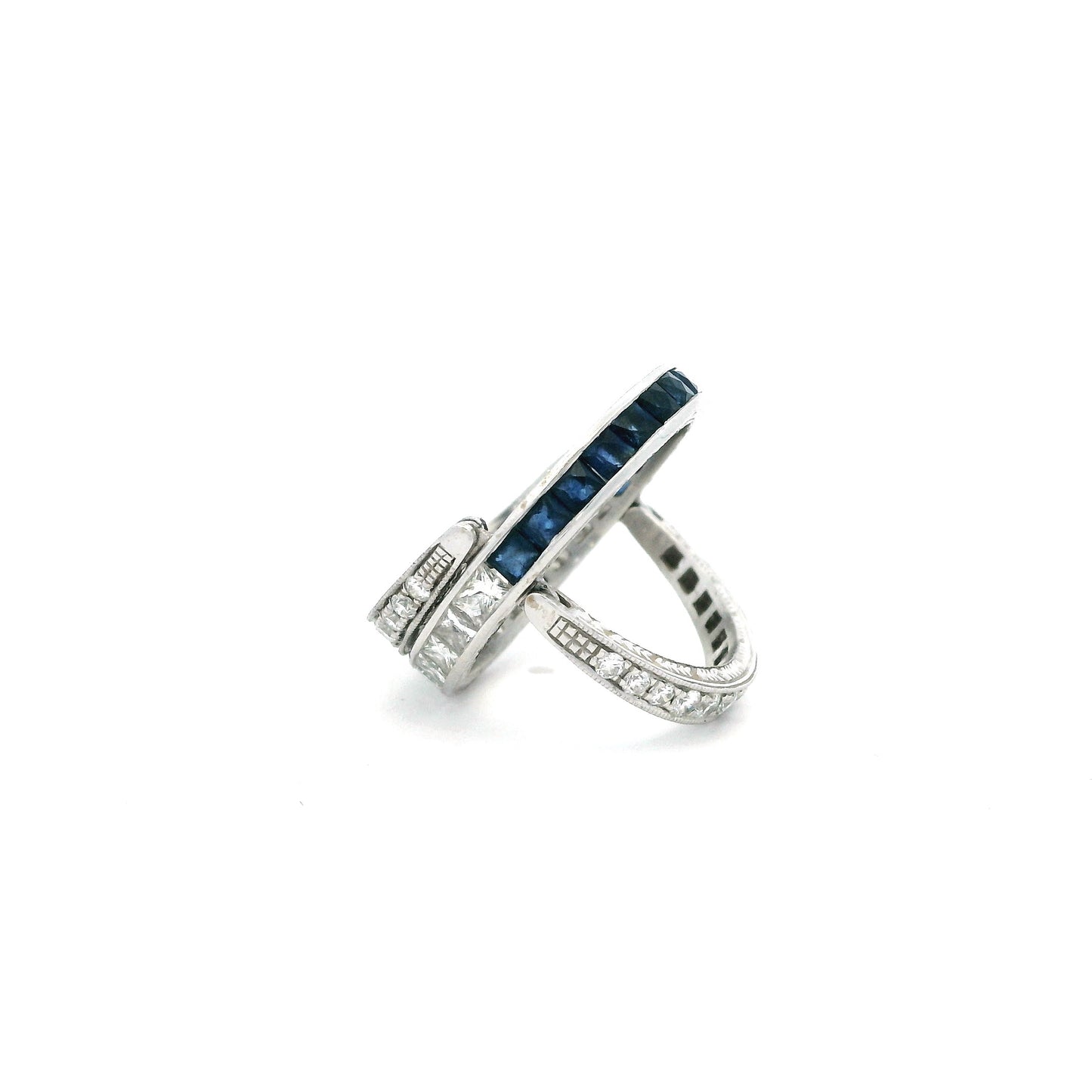 Sapphire And Diamond Night And Day Eternity Ring