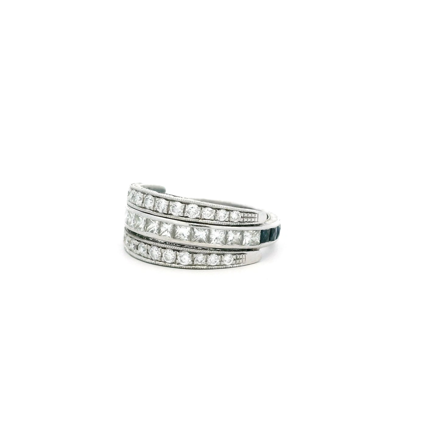 Sapphire And Diamond Night And Day Eternity Ring