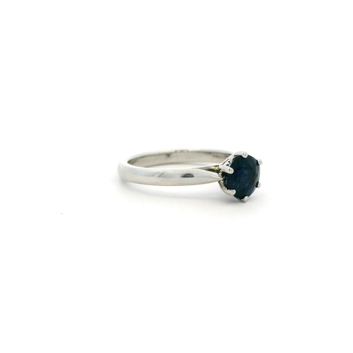 1.24ct Round Sapphire Solitaire Ring