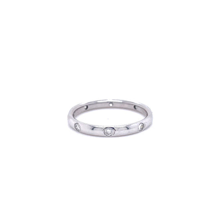 Platinum 0.25ct Round Diamond Set Wedding Ring